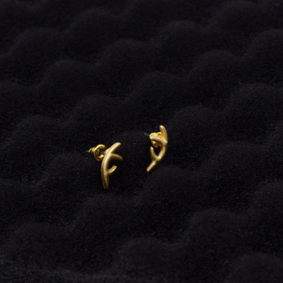 x10 RINGS Gold Deer Antlers Earrings Christmas Holiday Gold Reindeer Antler Ring - Picture 3 of 5